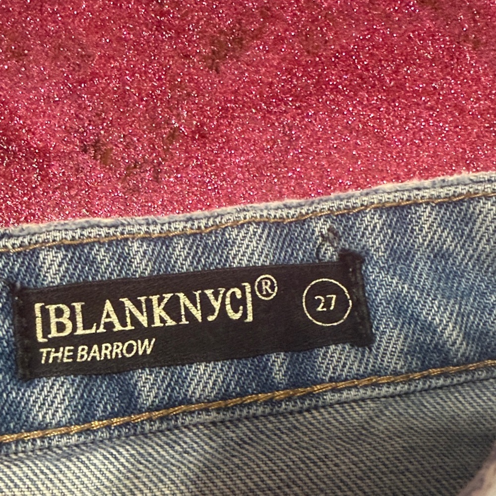 Blank NYC Women's Ripped Jean Shorts - Light Blue - Picture 3 of 4